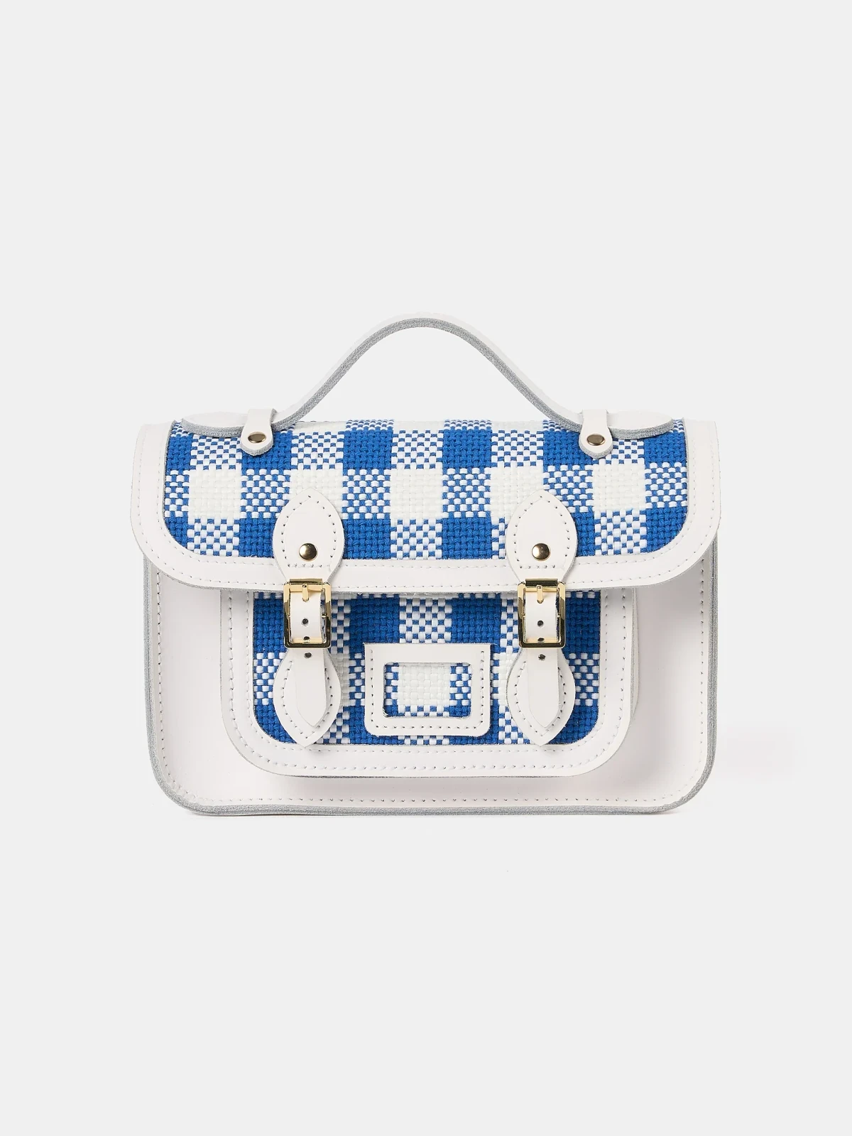The Mini - Ultramarine Blue Plaid & Brilliant White