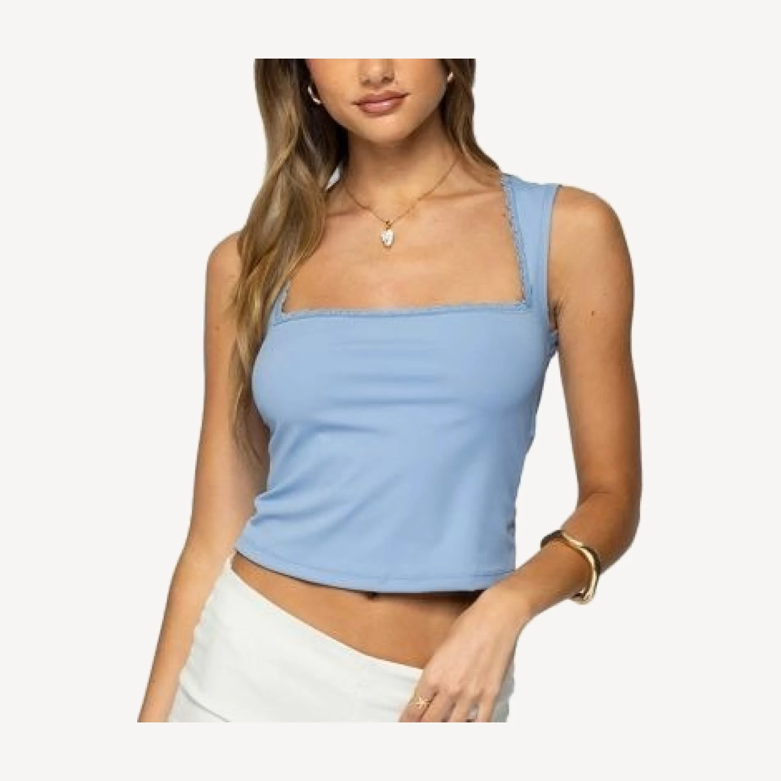 Edikted Fae Square Neck Open Back Top