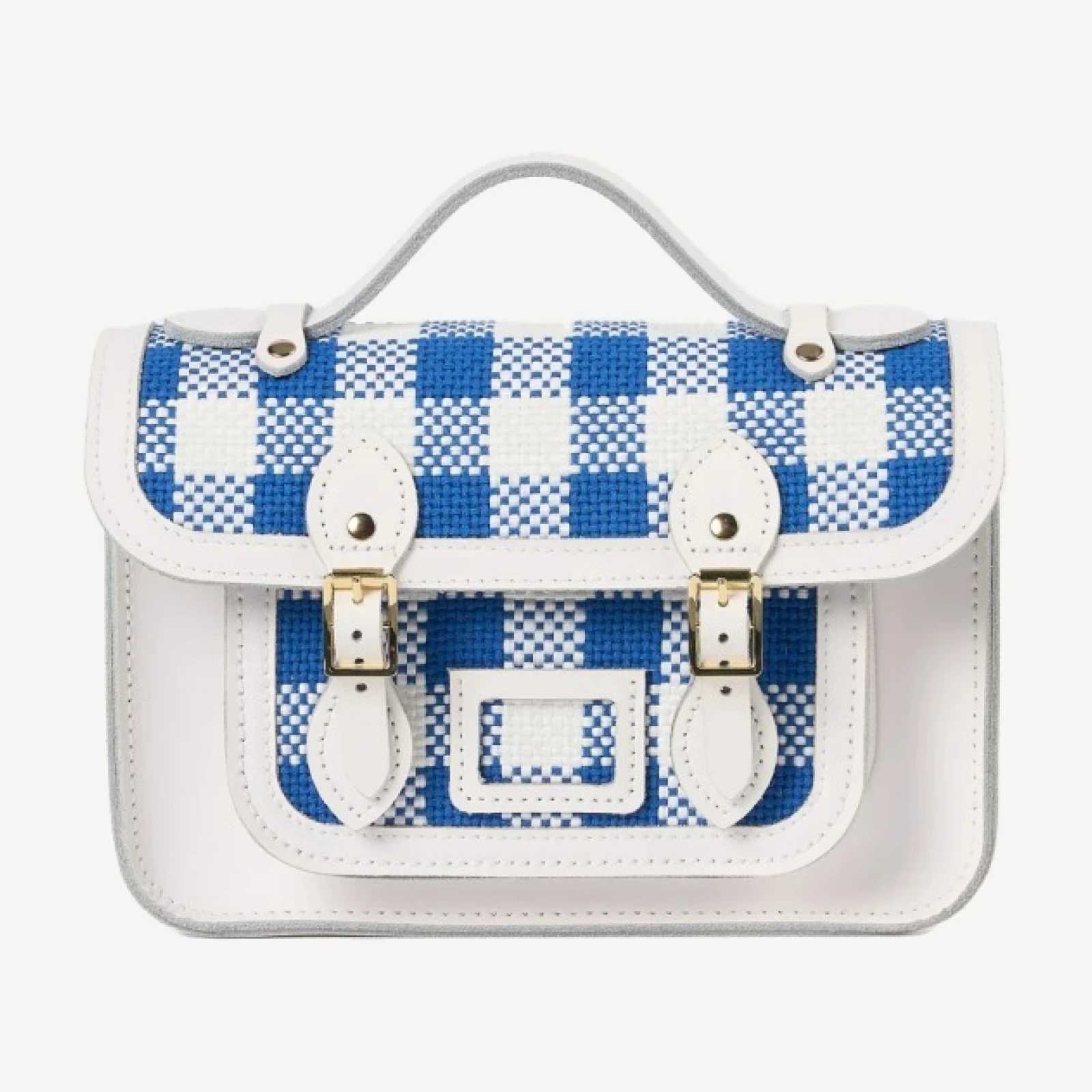 The Mini - Ultramarine Blue Plaid & Brilliant White
