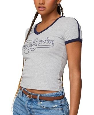 Edikted Los Angeles Contrast T Shirt