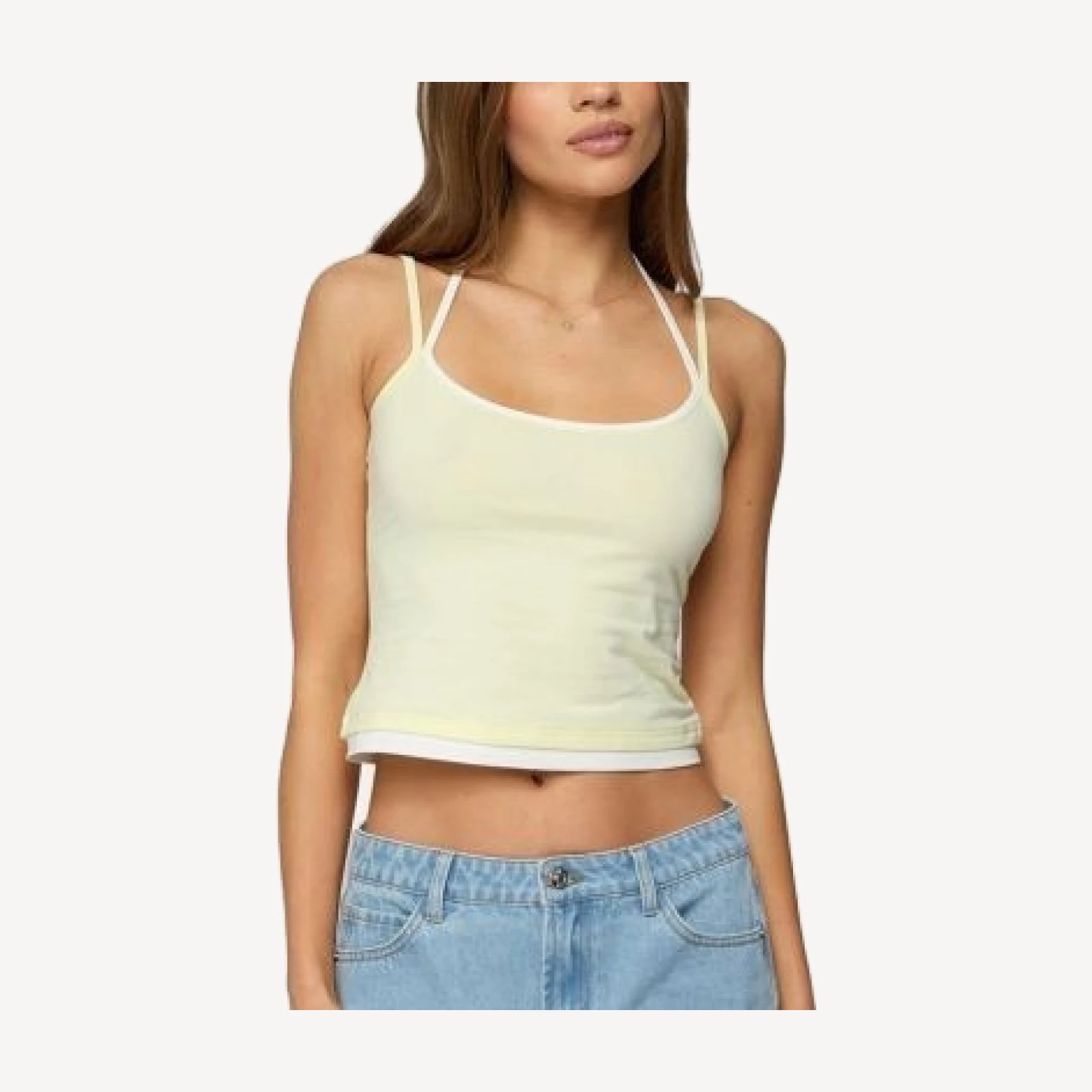 Edikted Roya Layered Halter Tank Top
