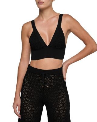 L'Agence Reverie Pointelle Knit Bra Top