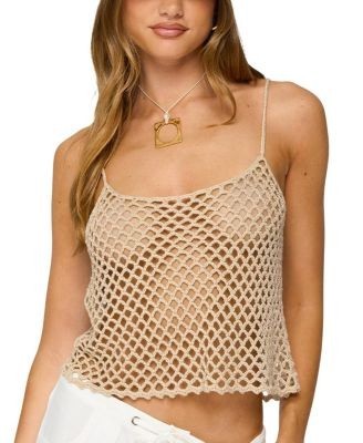 Edikted Florenza Open Crochet Tank Top