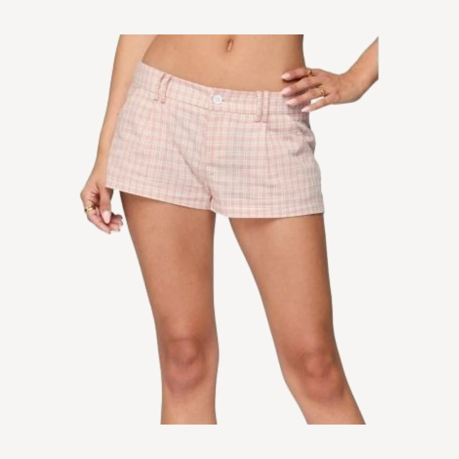 Edikted Monty Plaid Micro Shorts
