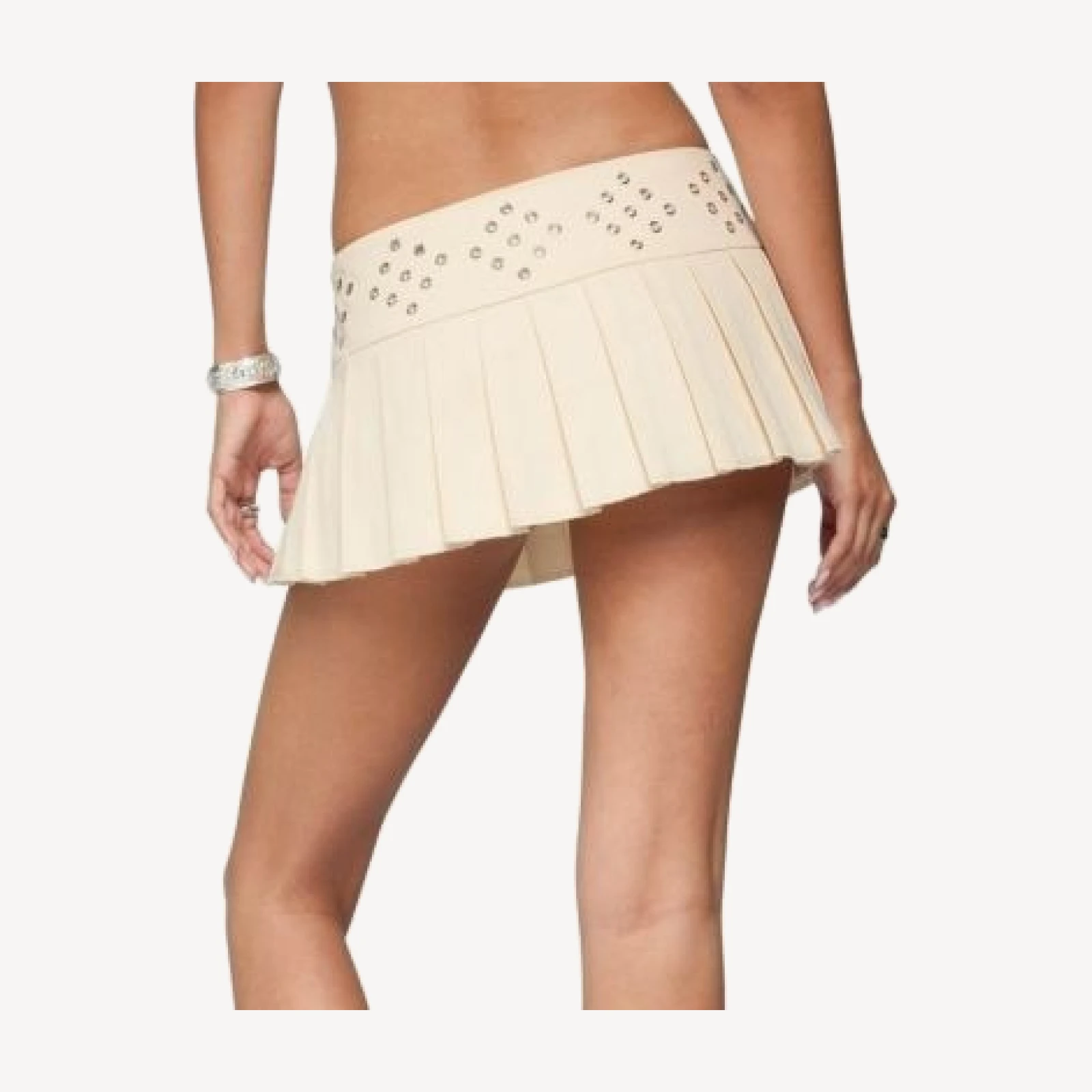 Edikted Lovina Grommet Pleated Mini Skort
