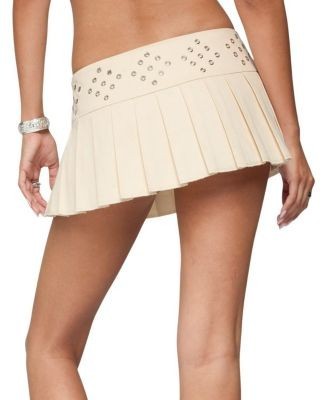 Edikted Lovina Grommet Pleated Mini Skort