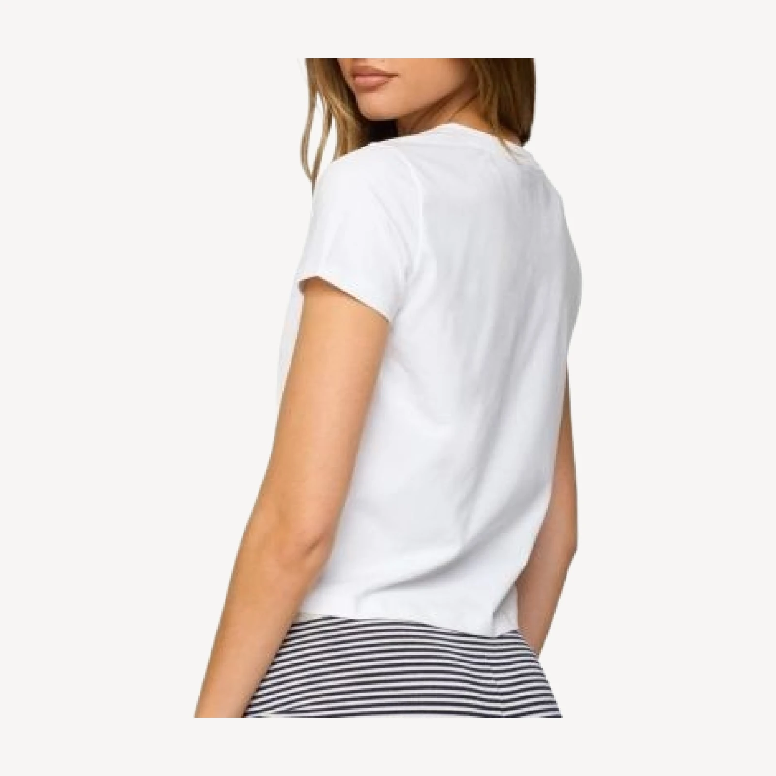 Edikted Ornella V Neck T Shirt