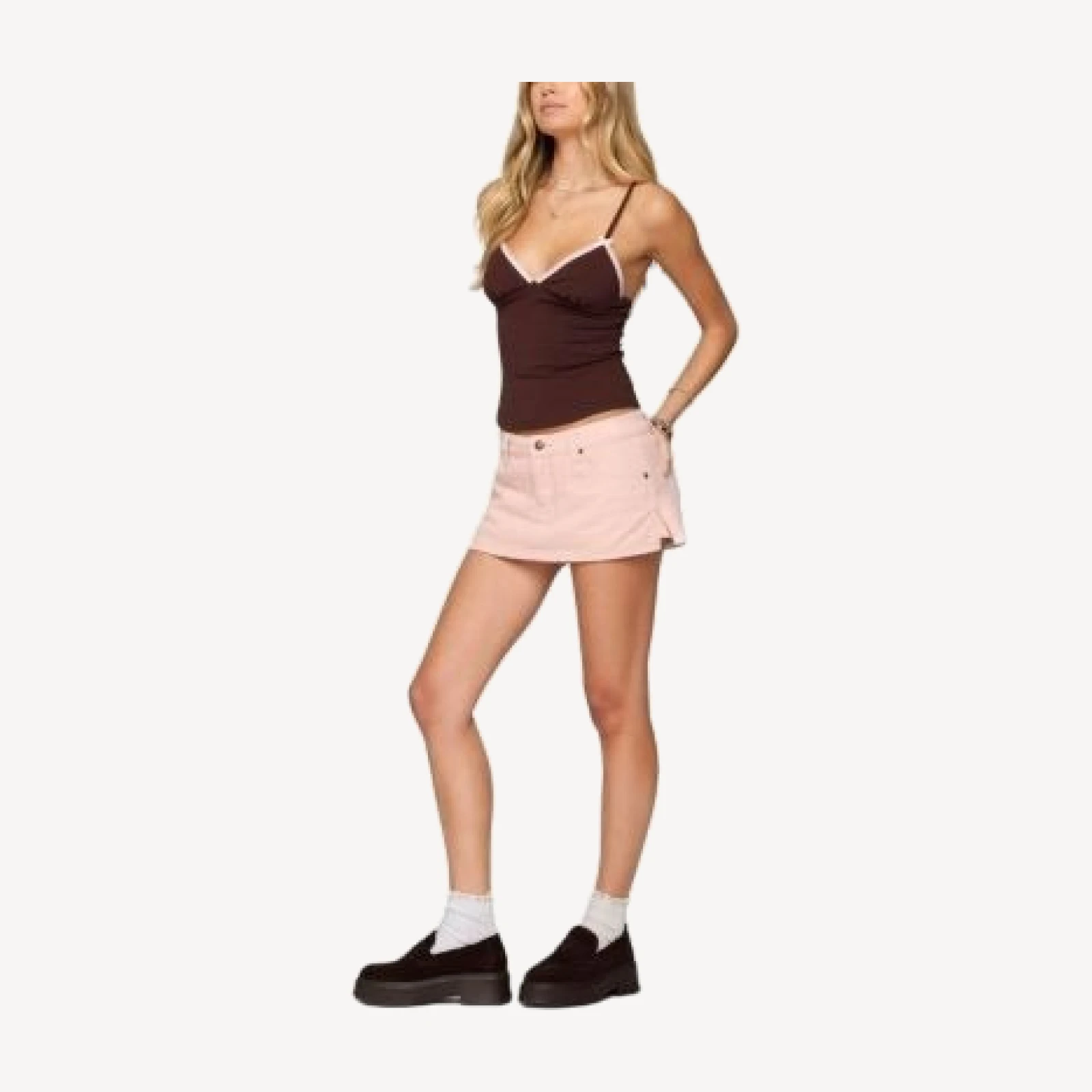 Edikted Sukie Denim Mini Skort