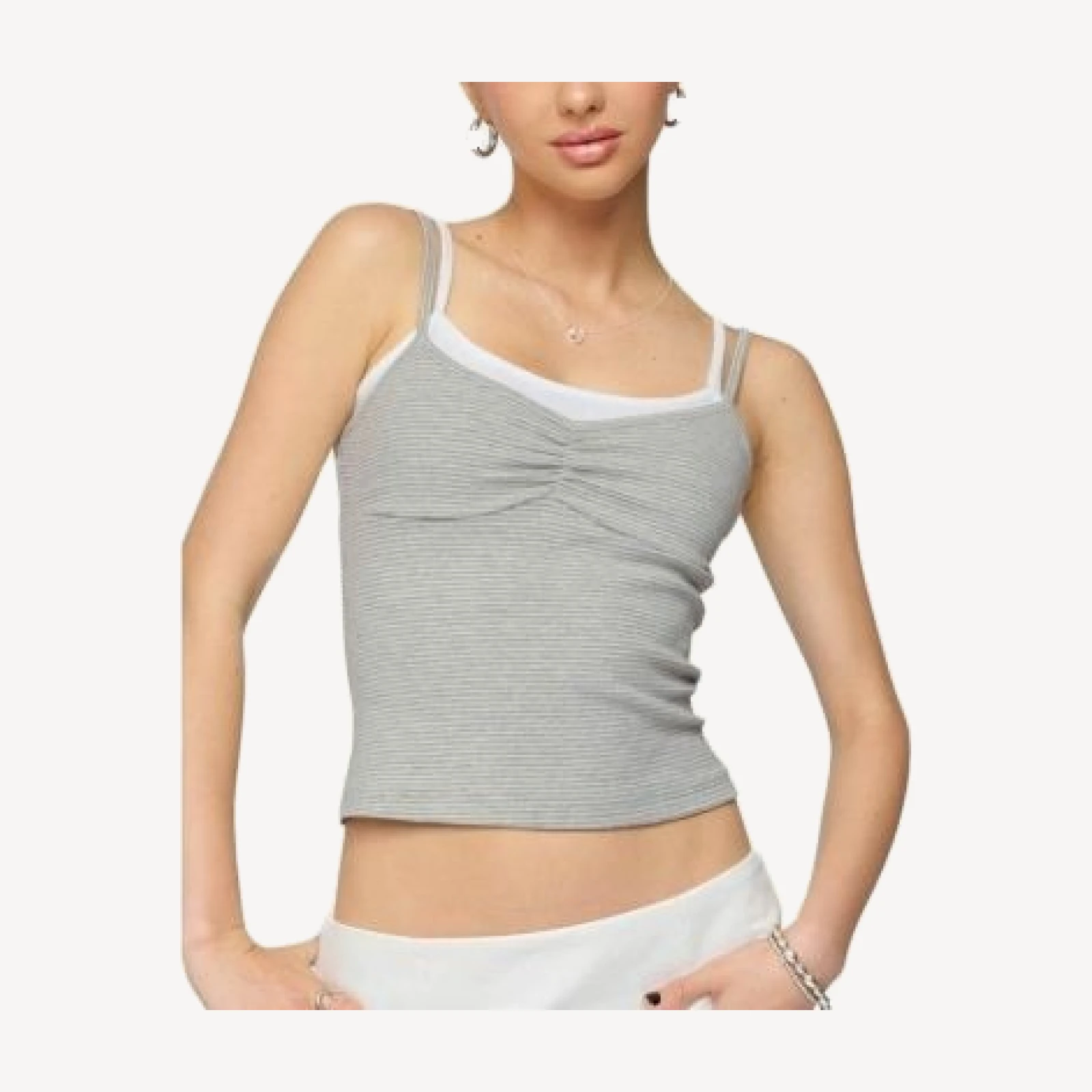 Edikted Lilian Layered Striped Tank Top