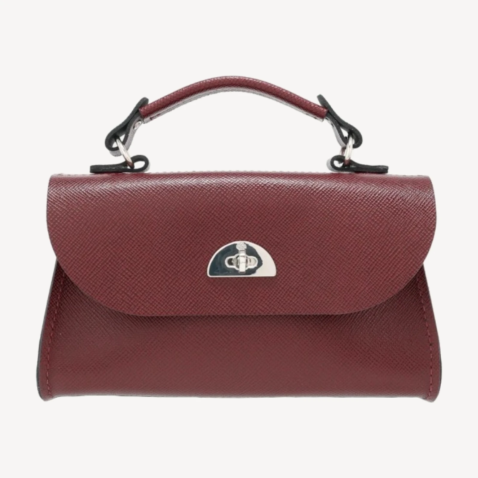 The Mini Daisy - Oxblood Saffiano