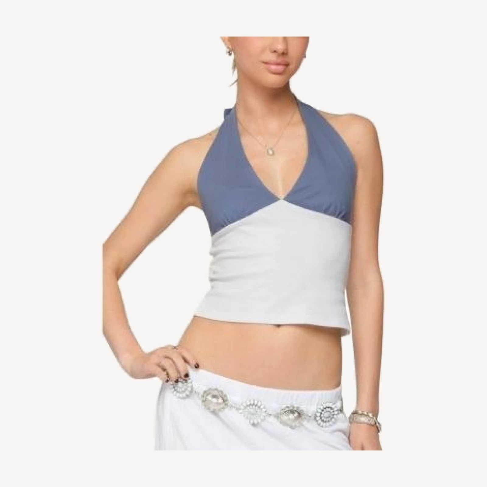 Edikted Janna Color Block Halter Top