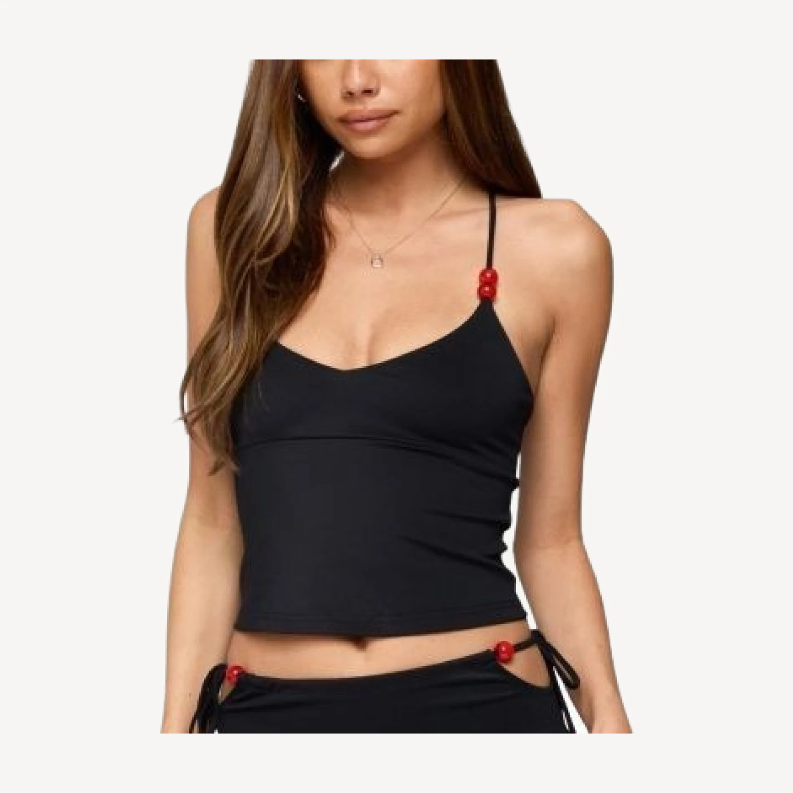 Edikted Maree Bead V Neck Top