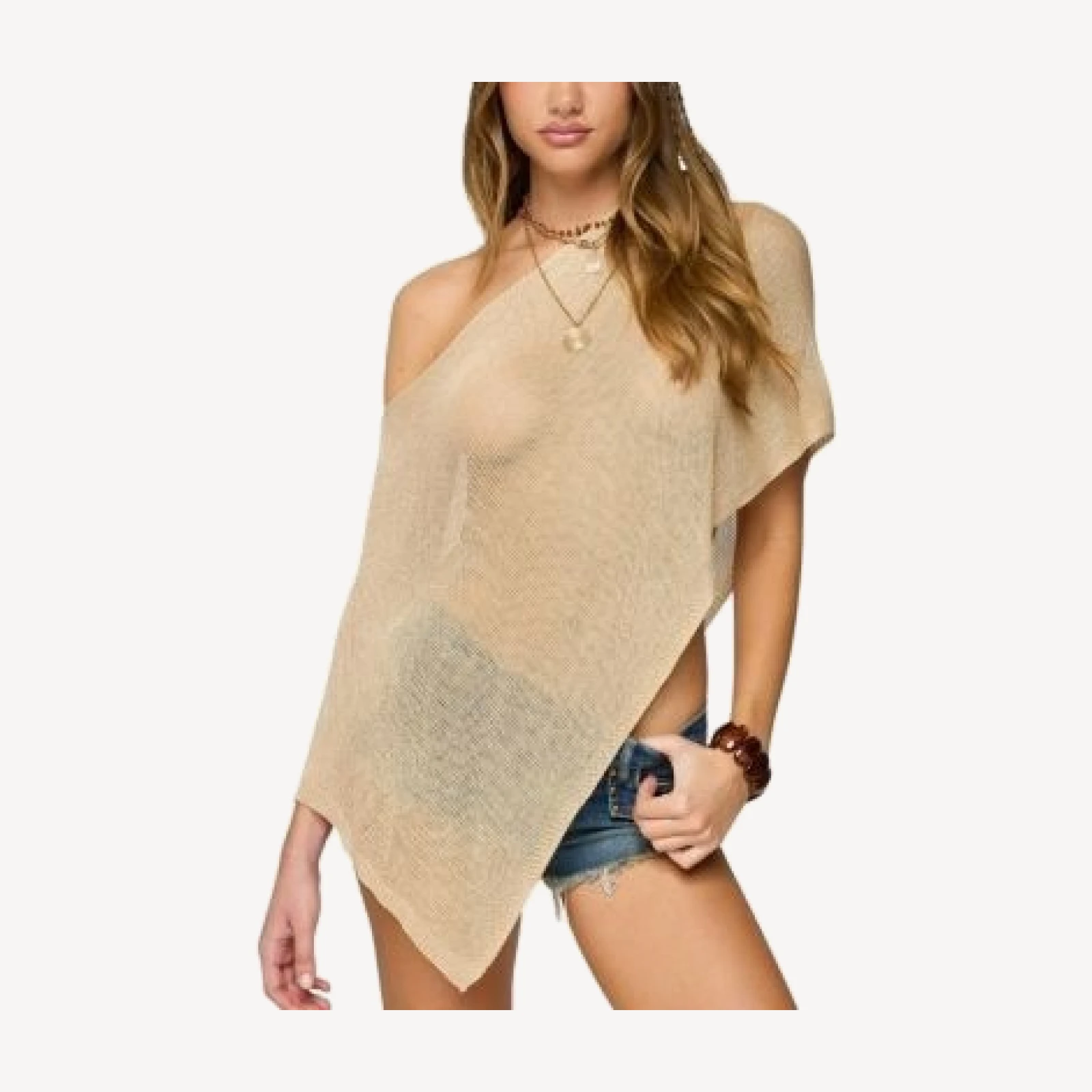 Edikted Azalia Asymmetric Knit Top