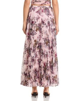 L'Agence Torin Pleated Maxi Skirt