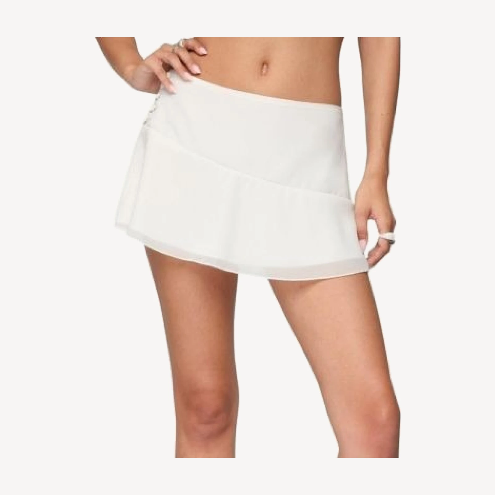 Edikted Iona Chiffon Ruffle Mini Skirt