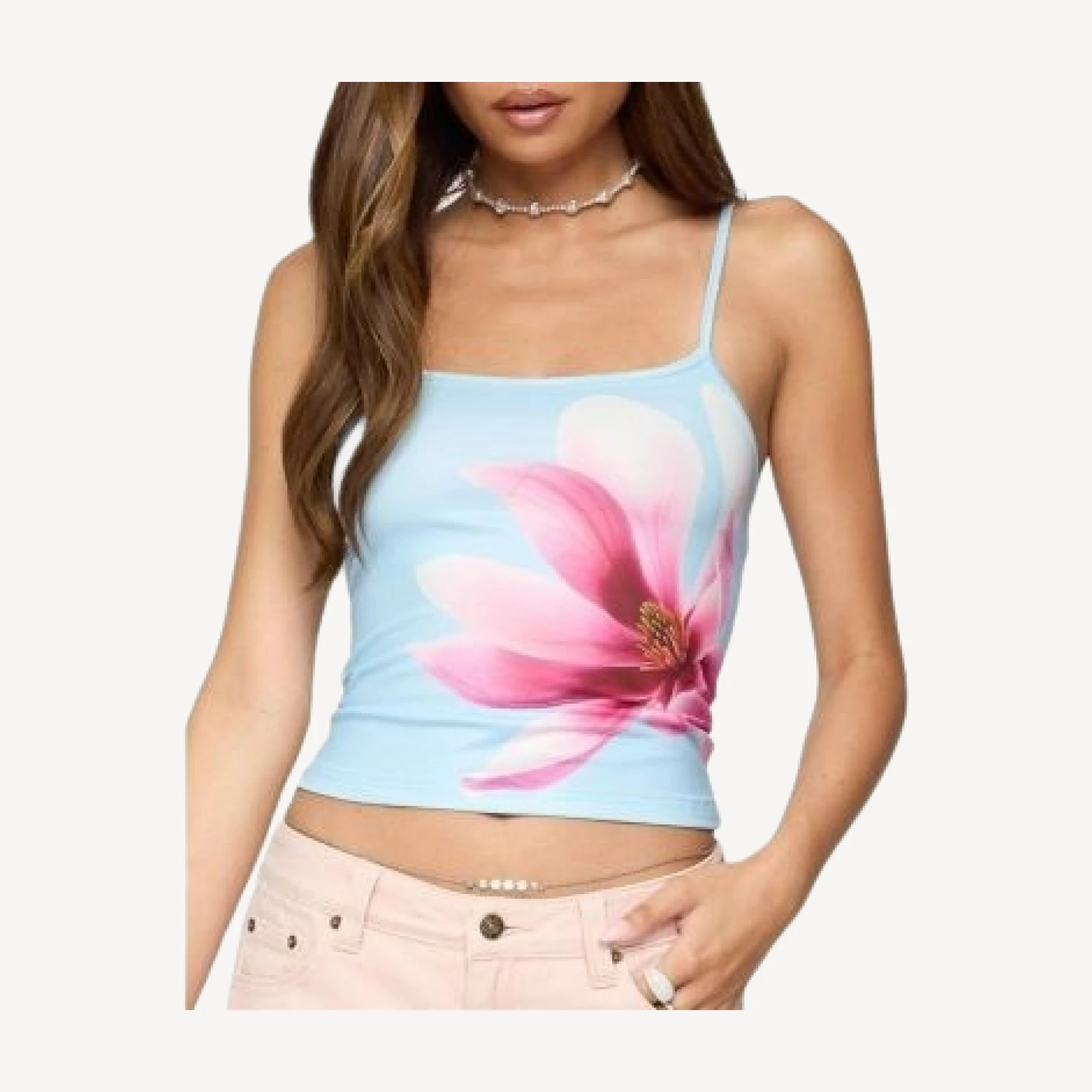Edikted Ashe Flower Tank Top
