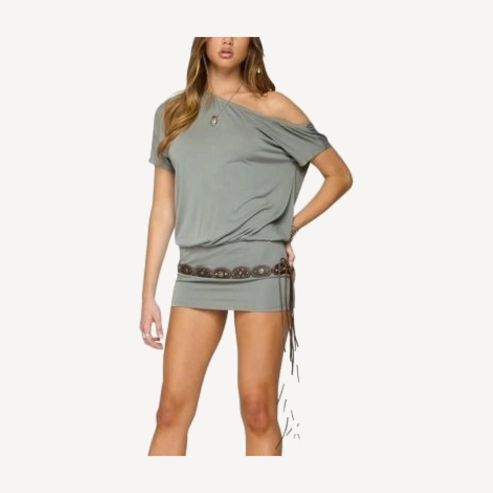 Edikted Sevie Off Shoulder Mini Dress