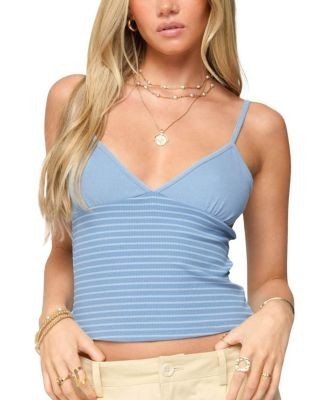 Edikted Hemsley Striped Ribbed Tank Top