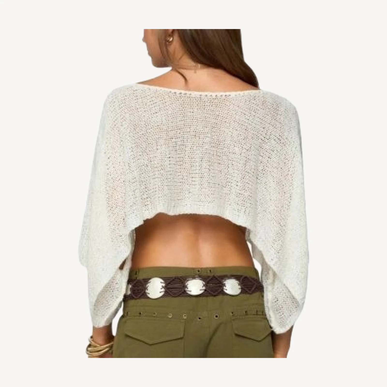 Edikted Laline Oversized Knit Crop Top