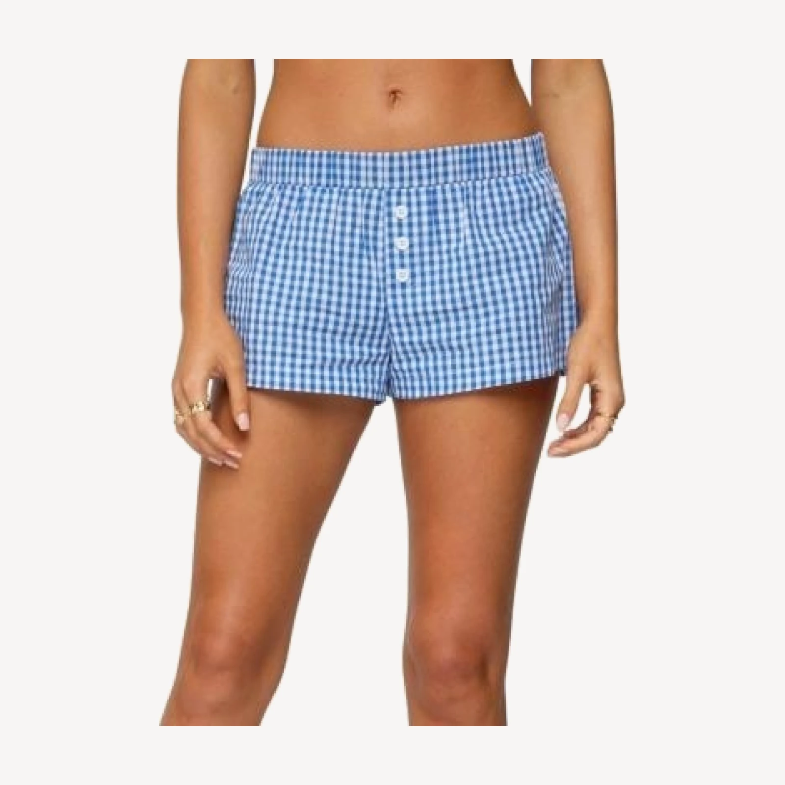 Edikted Maryanne Gingham Boxer Shorts