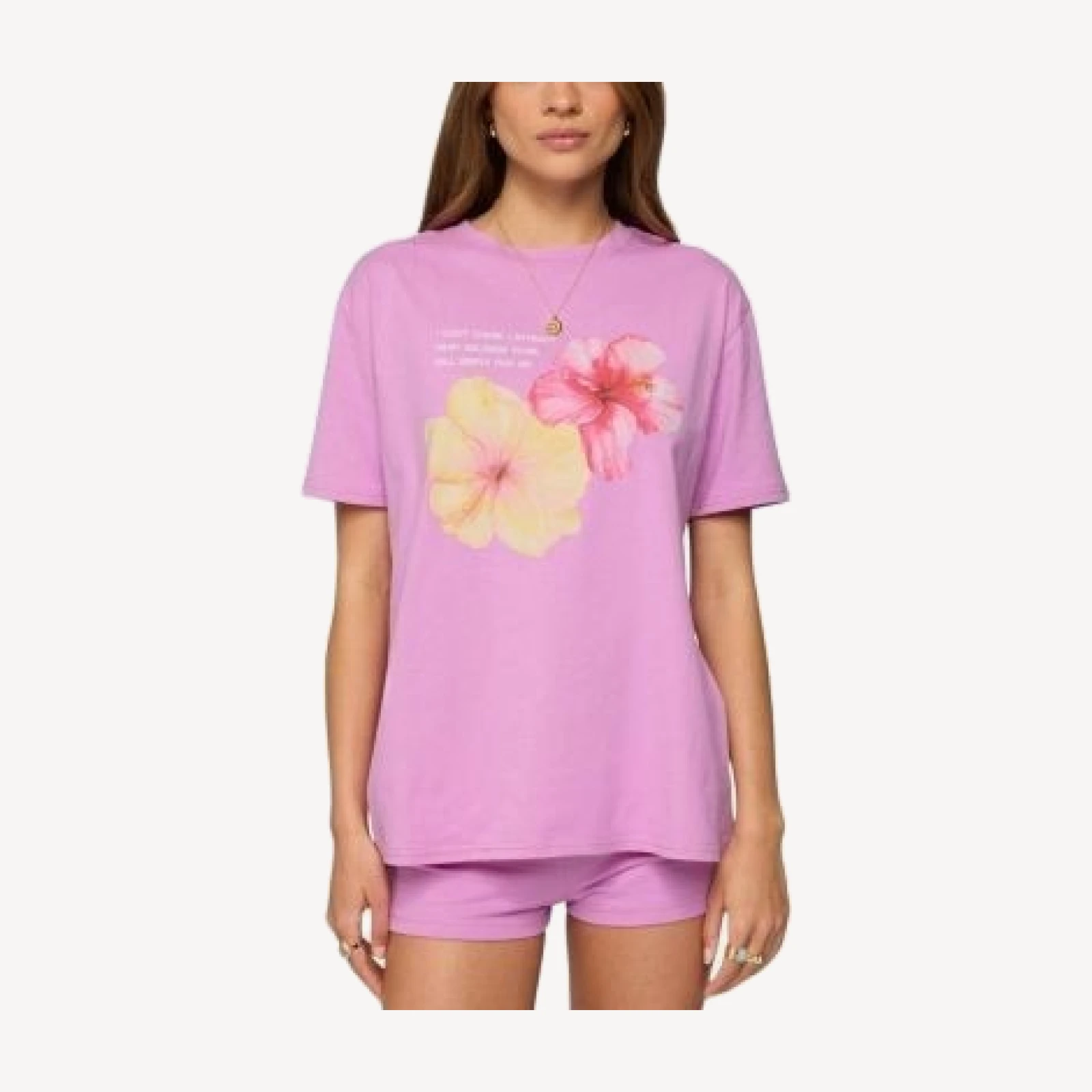 Edikted Fleur Hibiscus Graphic T-Shirt