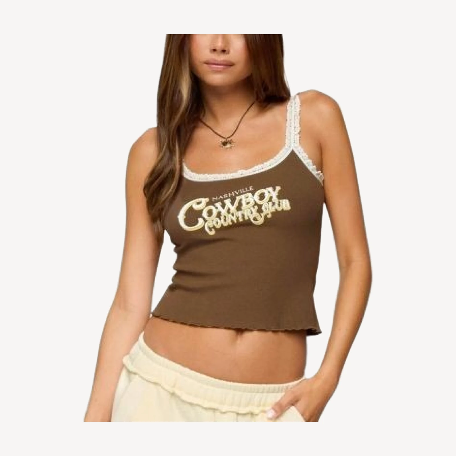Edikted Nashville Cowboy Graphic Tank Top