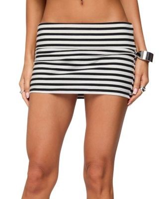 Edikted Rylan Striped Fold Over Mini Skort