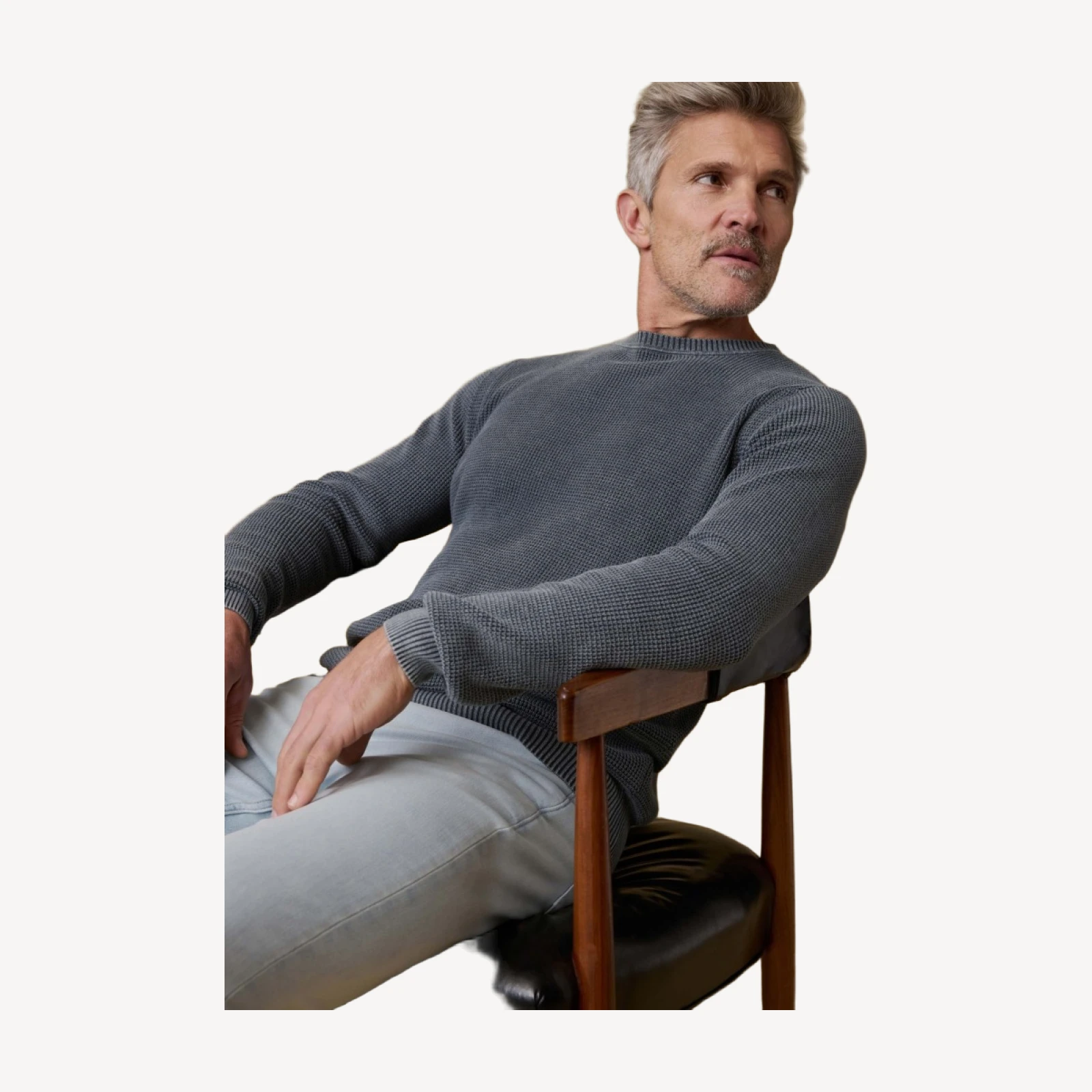 Sunwashed Crewneck Sweater - Faded Black