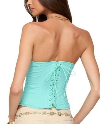 Edikted Deirdre Mesh Lace Up Corset