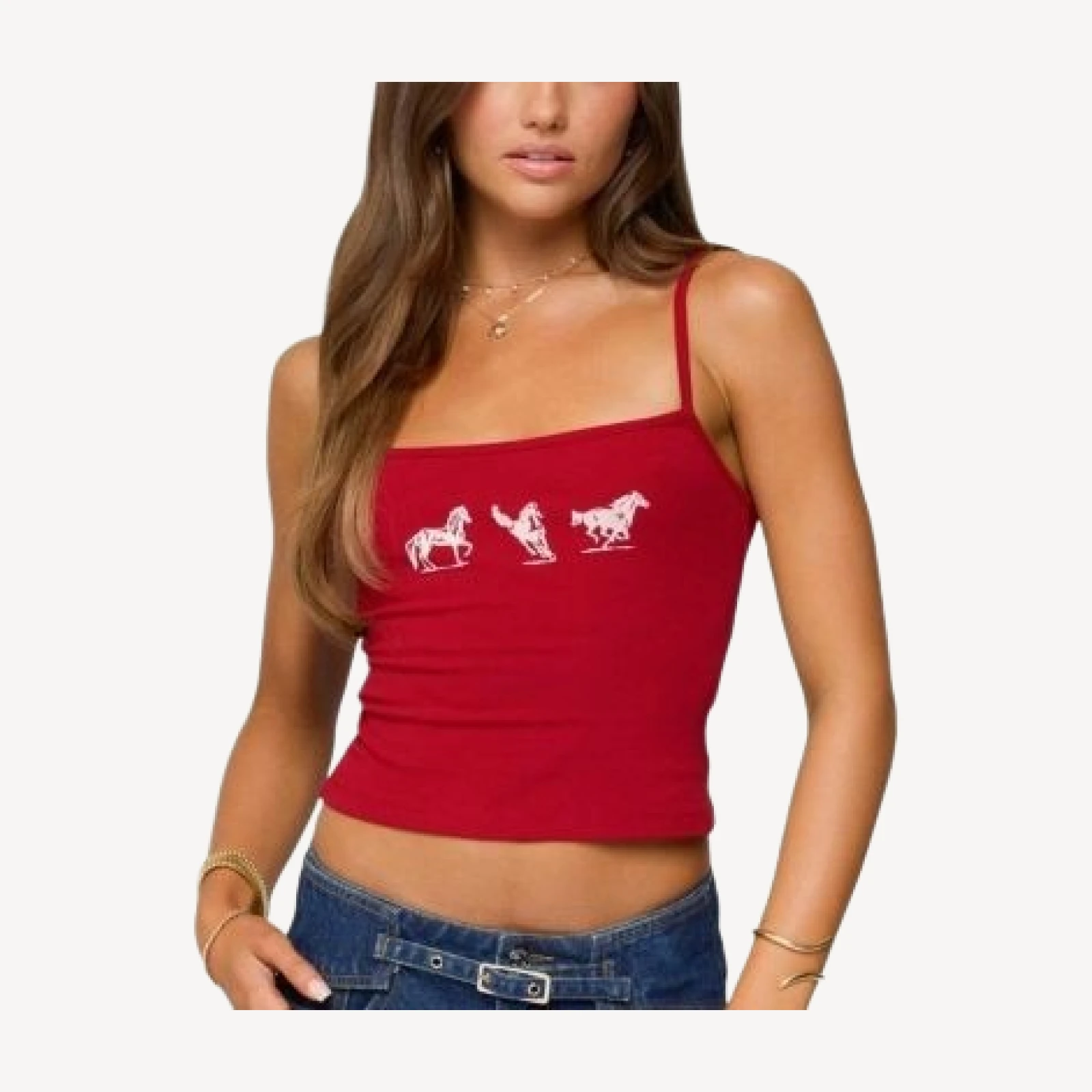 Edikted Wild Horses Graphic Tank Top