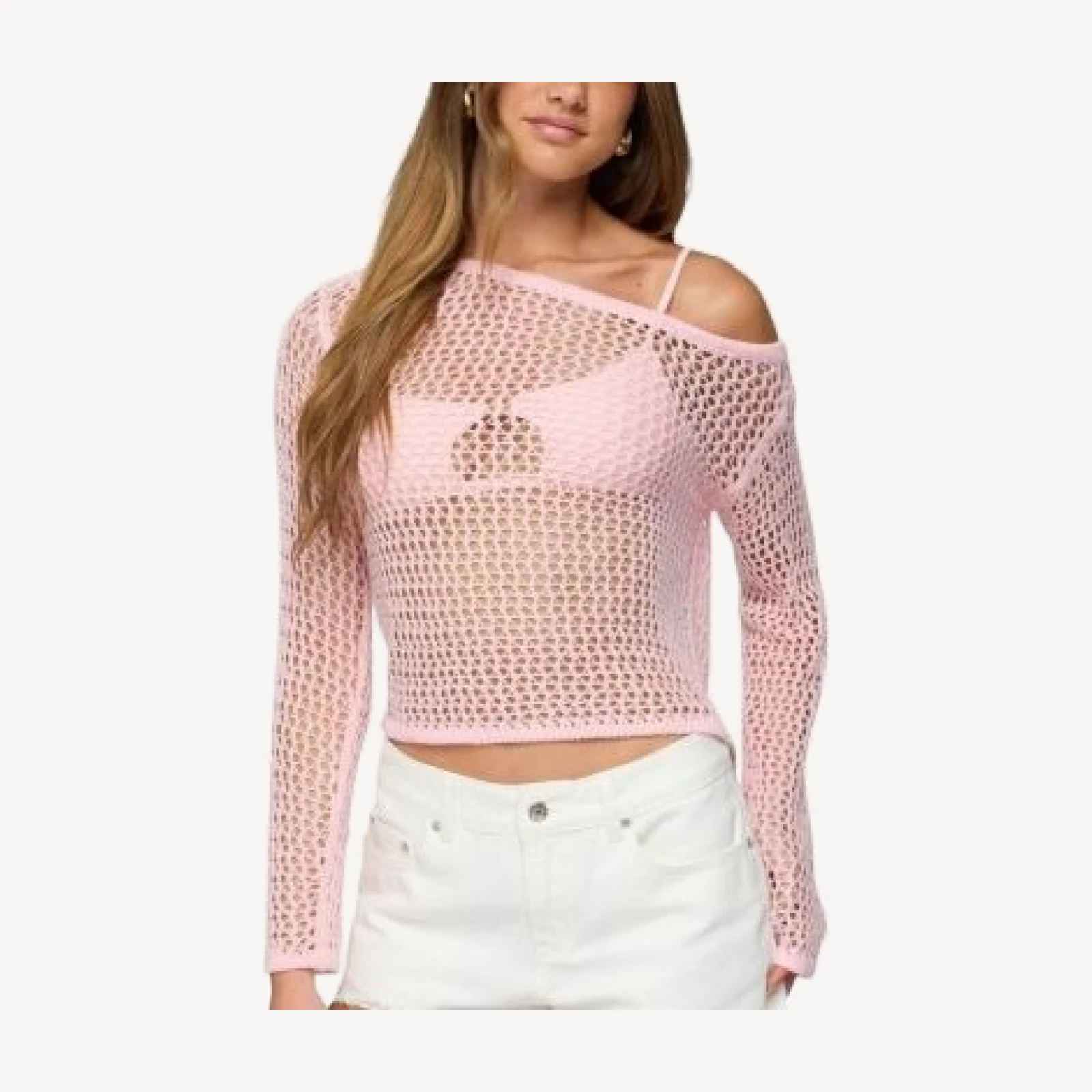 Edikted Inara Off Shoulder Crochet Top