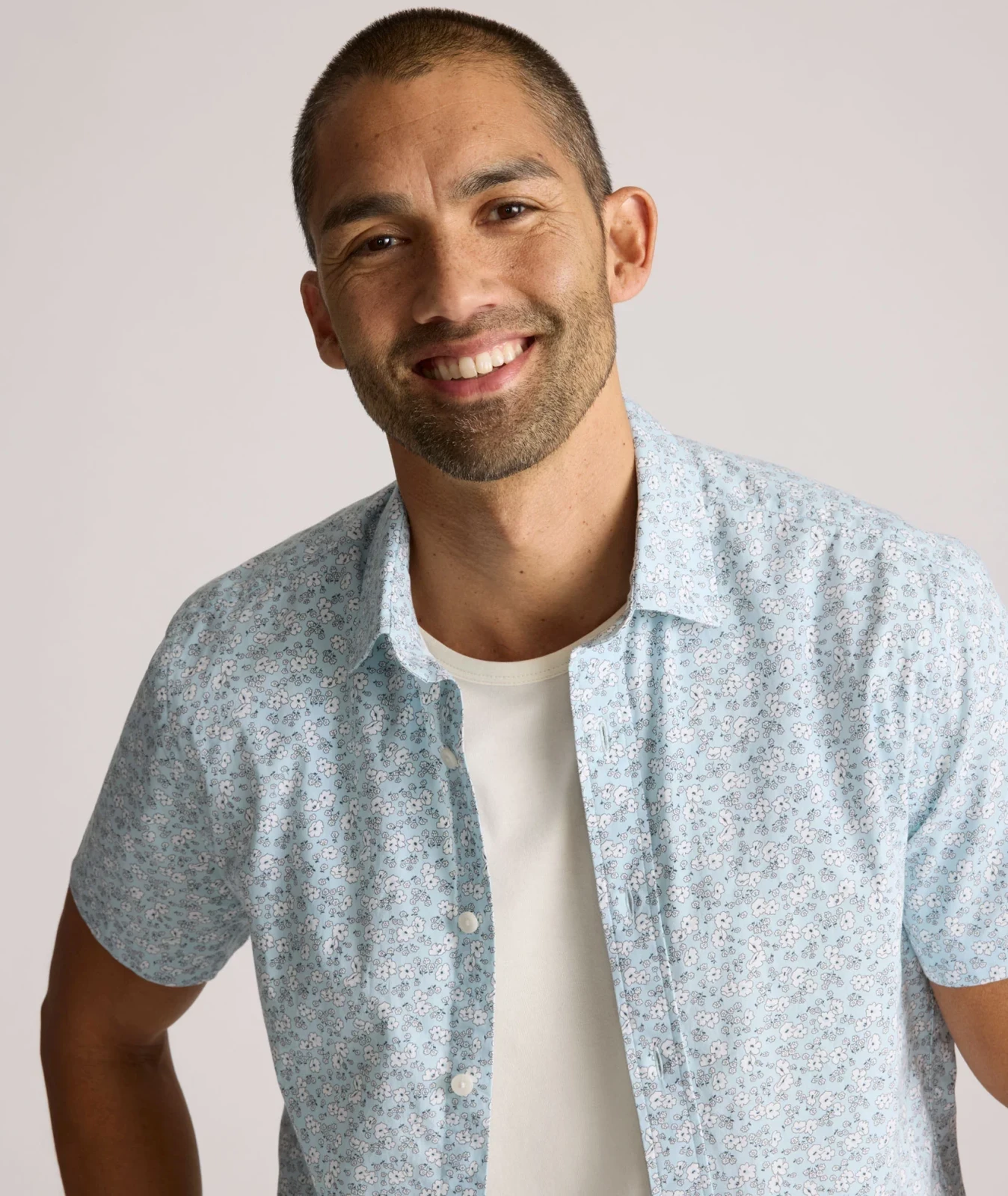 Stretch Cotton Short-Sleeve Ashford Shirt