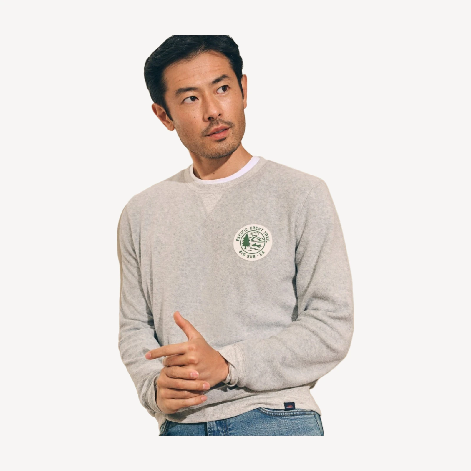 Pacific Crest Beach Fleece Crewneck - Heather Grey