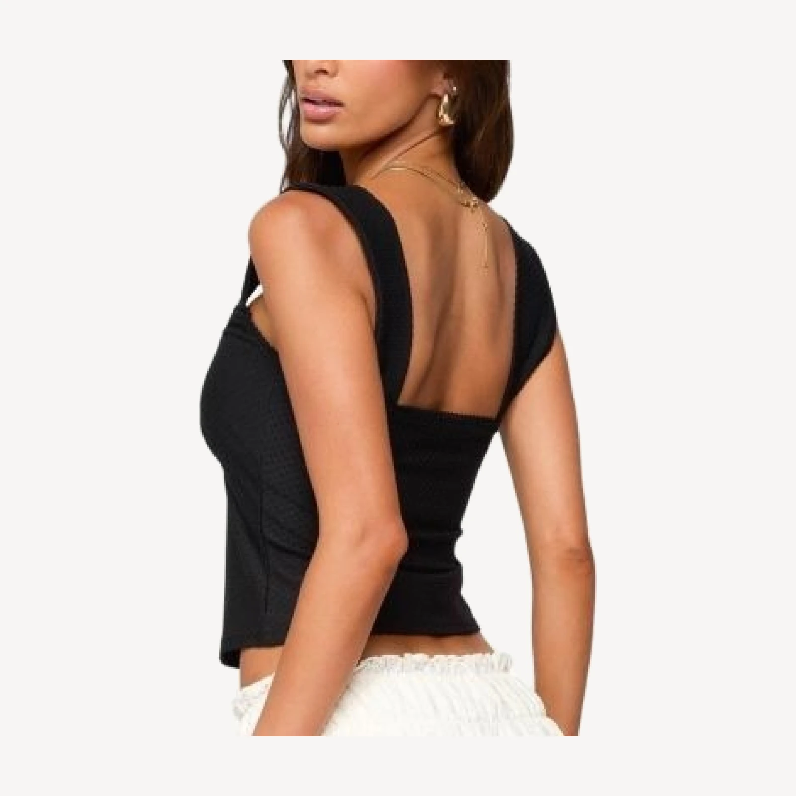 Edikted Leya Textured Keyhole Top