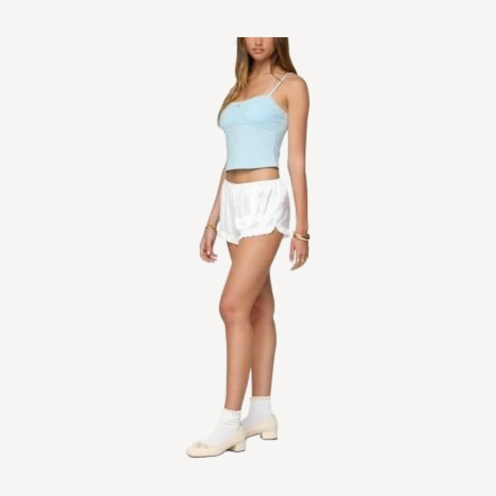Edikted Jovana Lace Trim Tank Top