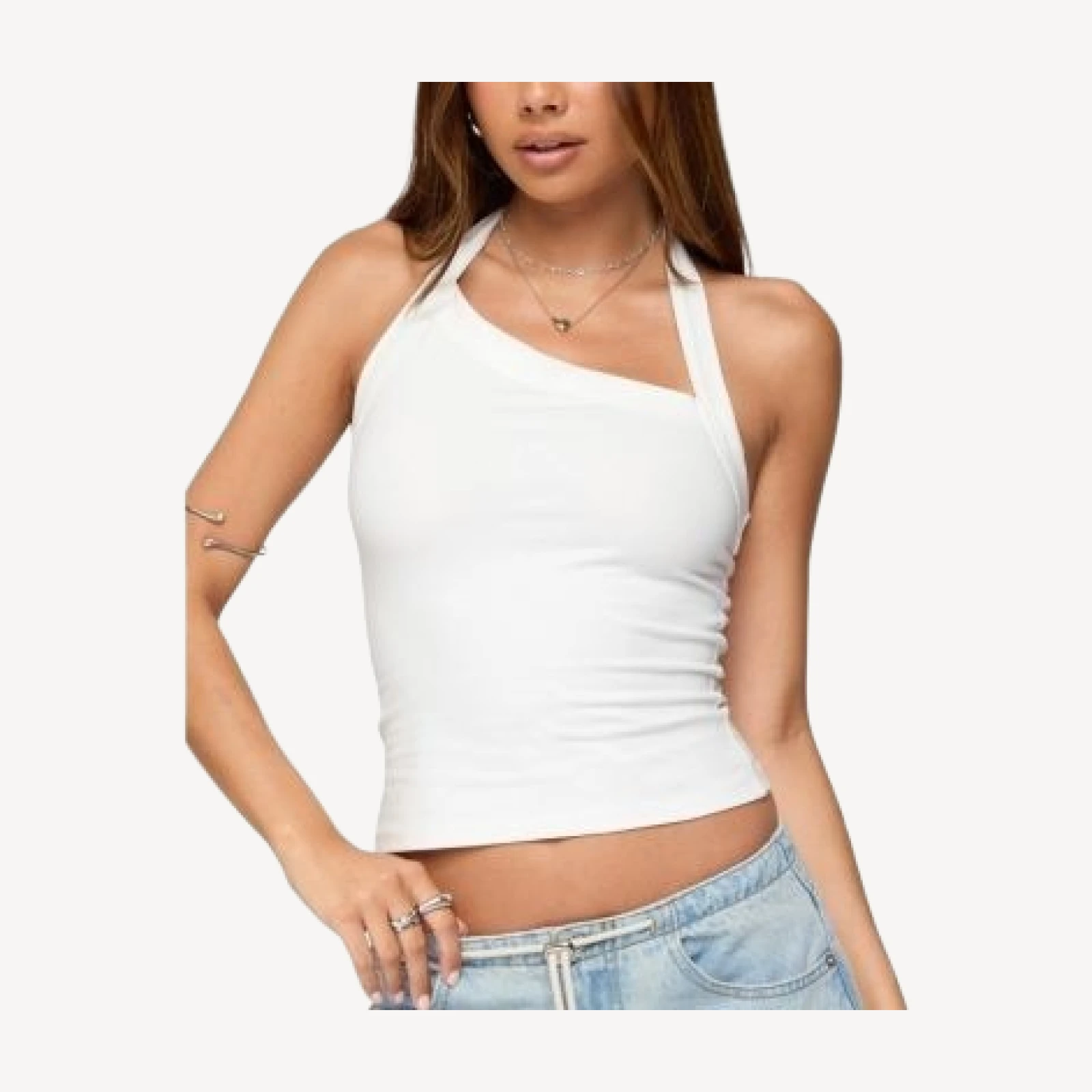 Edikted Kylan Asymmetric Halter Top