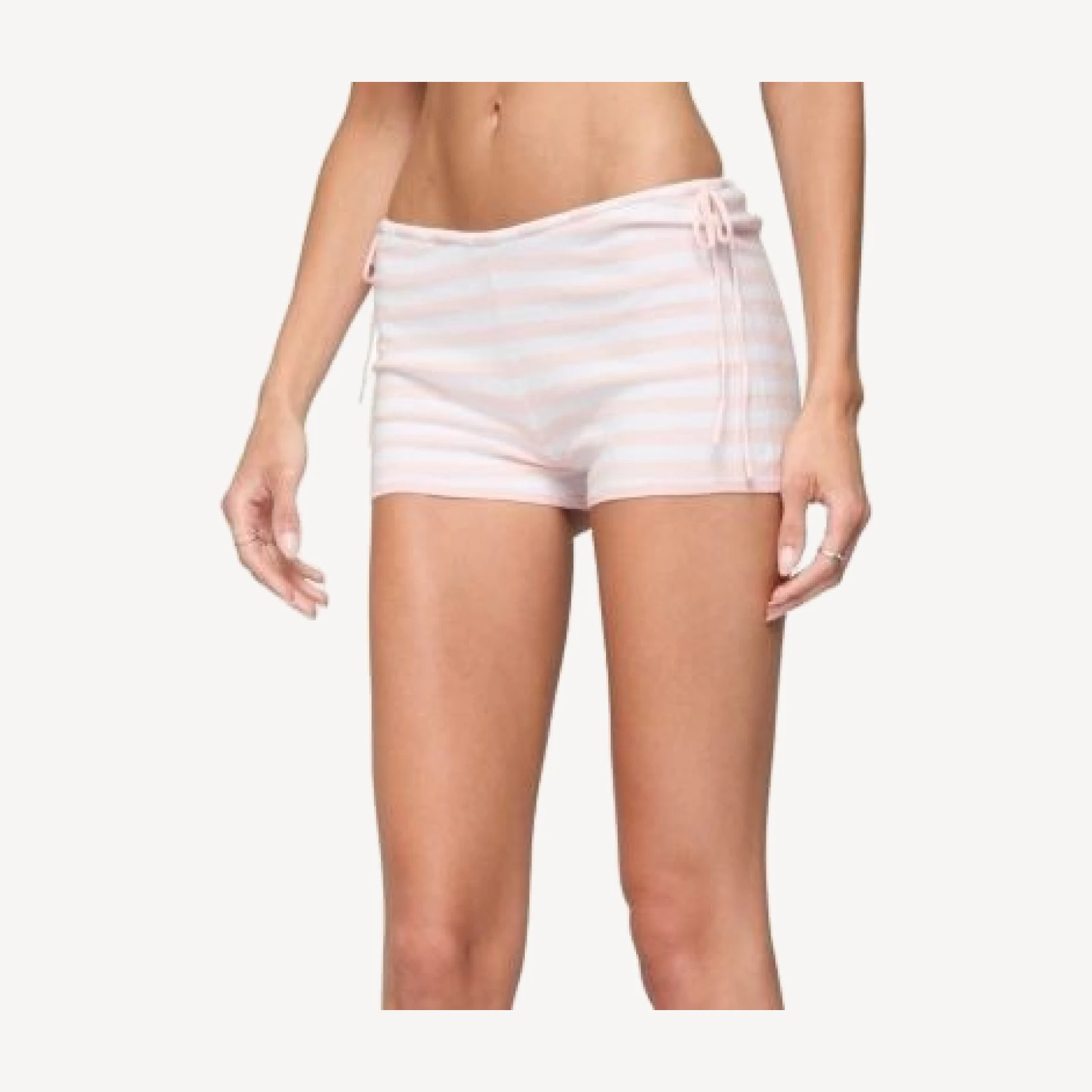 Edikted Janelle Striped Knit Shorts