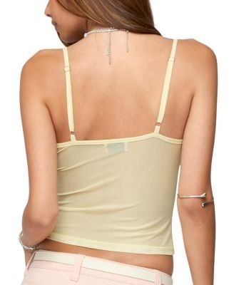 Edikted Alanah Flower Cut Out Mesh Top
