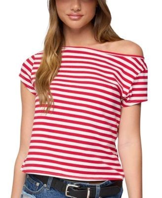 Edikted Aretha Striped Off Shoulder Top