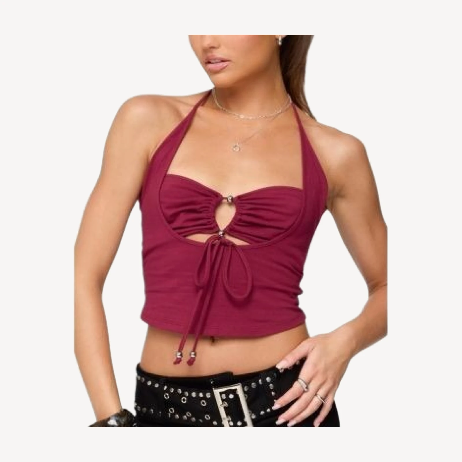 Edikted Ayana Layered Bandeau Halter Top