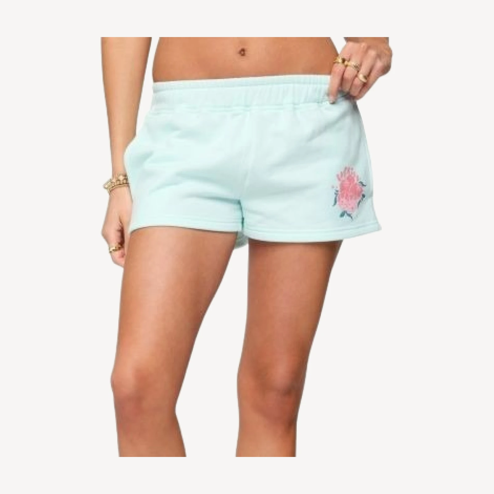 Edikted Beach Bloom Sweat Shorts