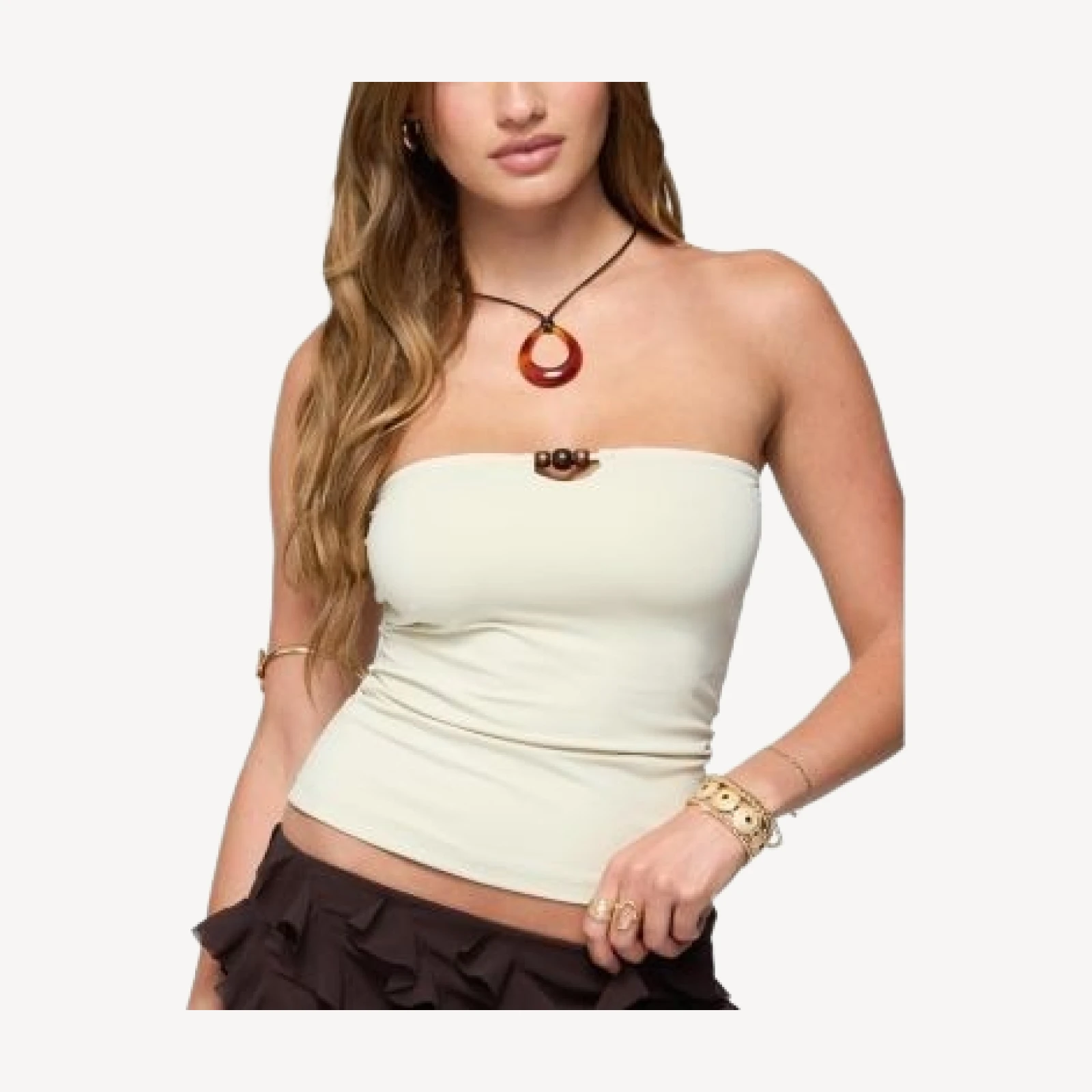Edikted Chrystal Cut Out Tube Top