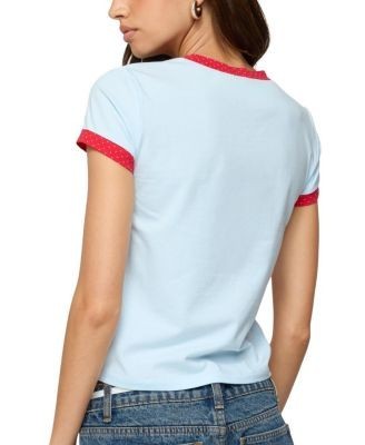 Edikted Eighty Polka Dot Contrast T-Shirt