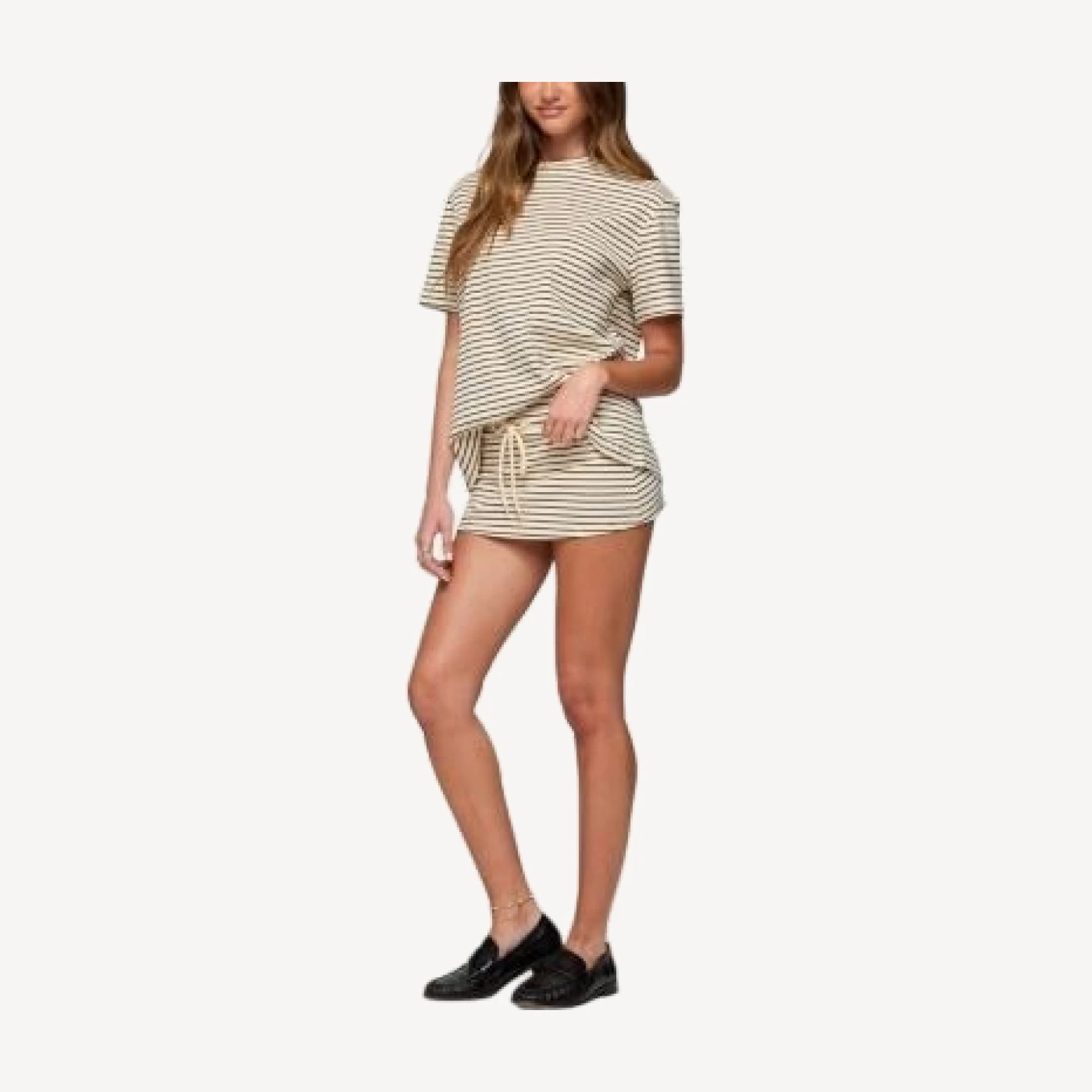 Edikted Brena Striped Oversized T-Shirt