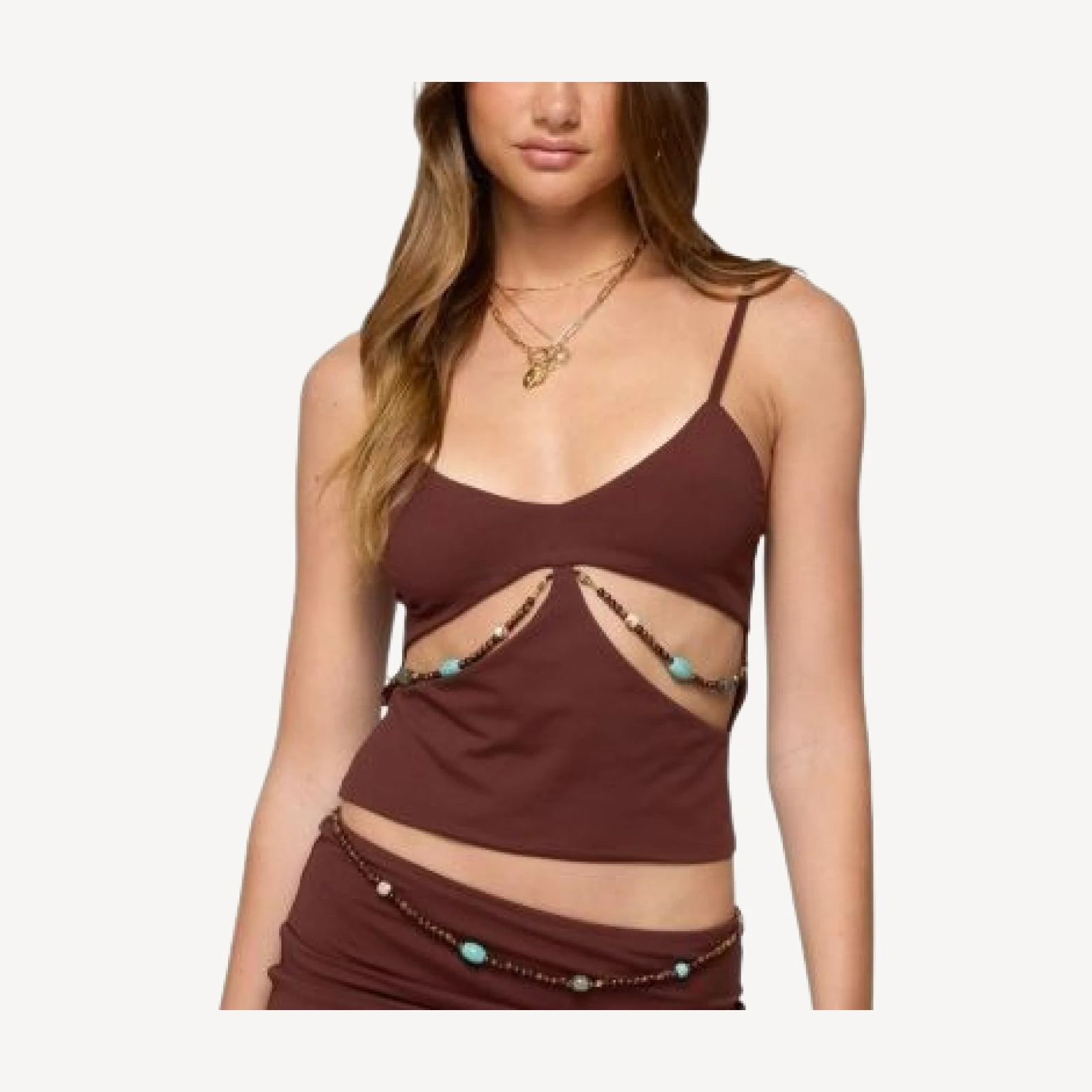 Edikted Neri Bead Cut Out Tank Top