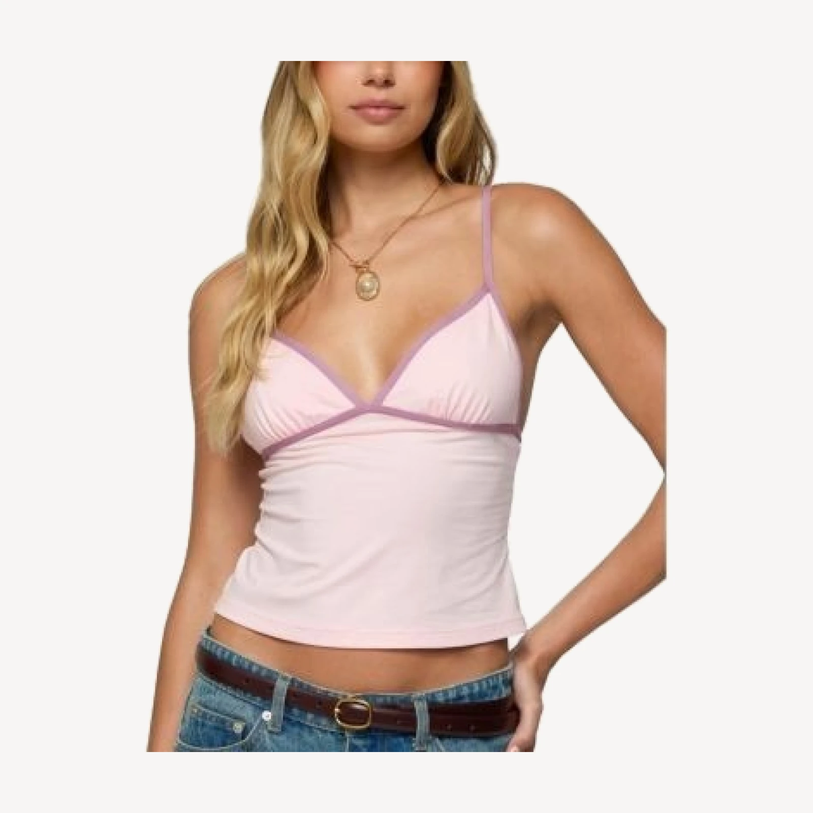 Edikted Leona Contrast Tank Top