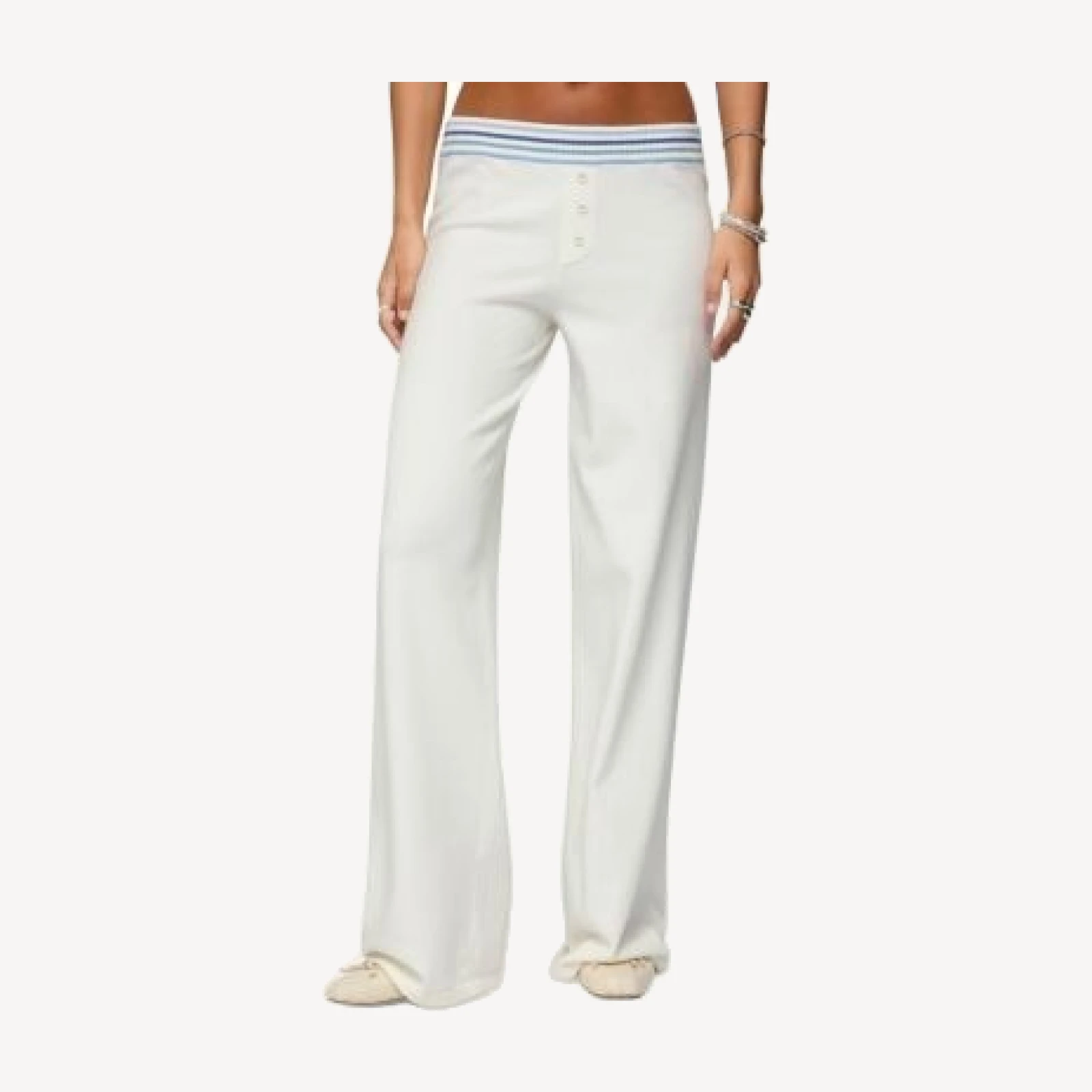 Edikted Miya Stripey Knit Pants