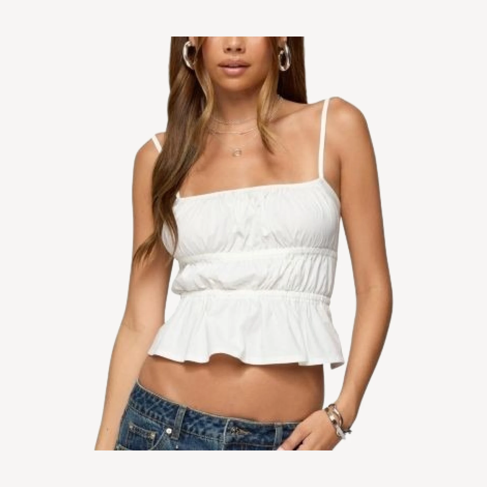 Edikted Adler Tiered Backless Top