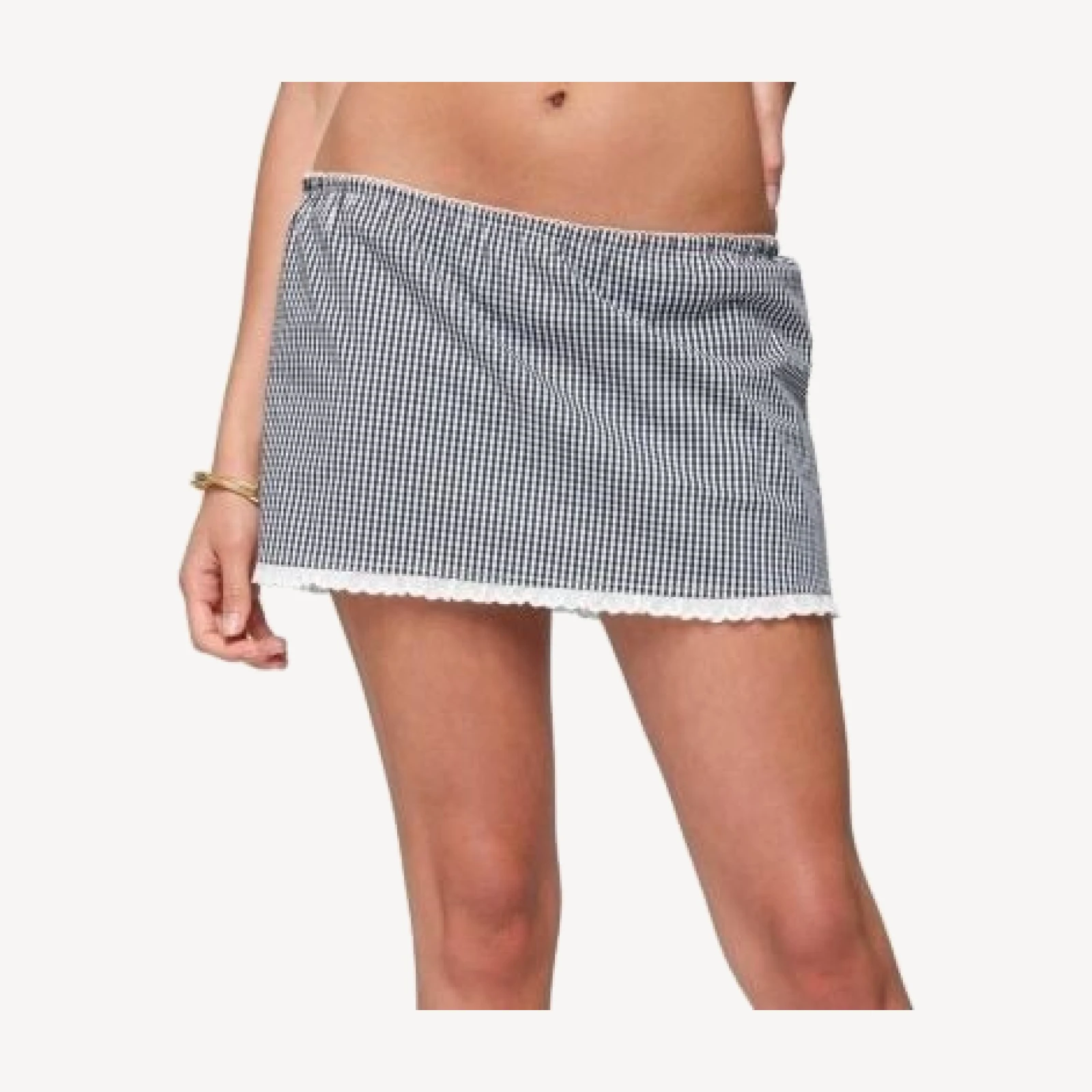 Edikted Paige Gingham Mini Skort