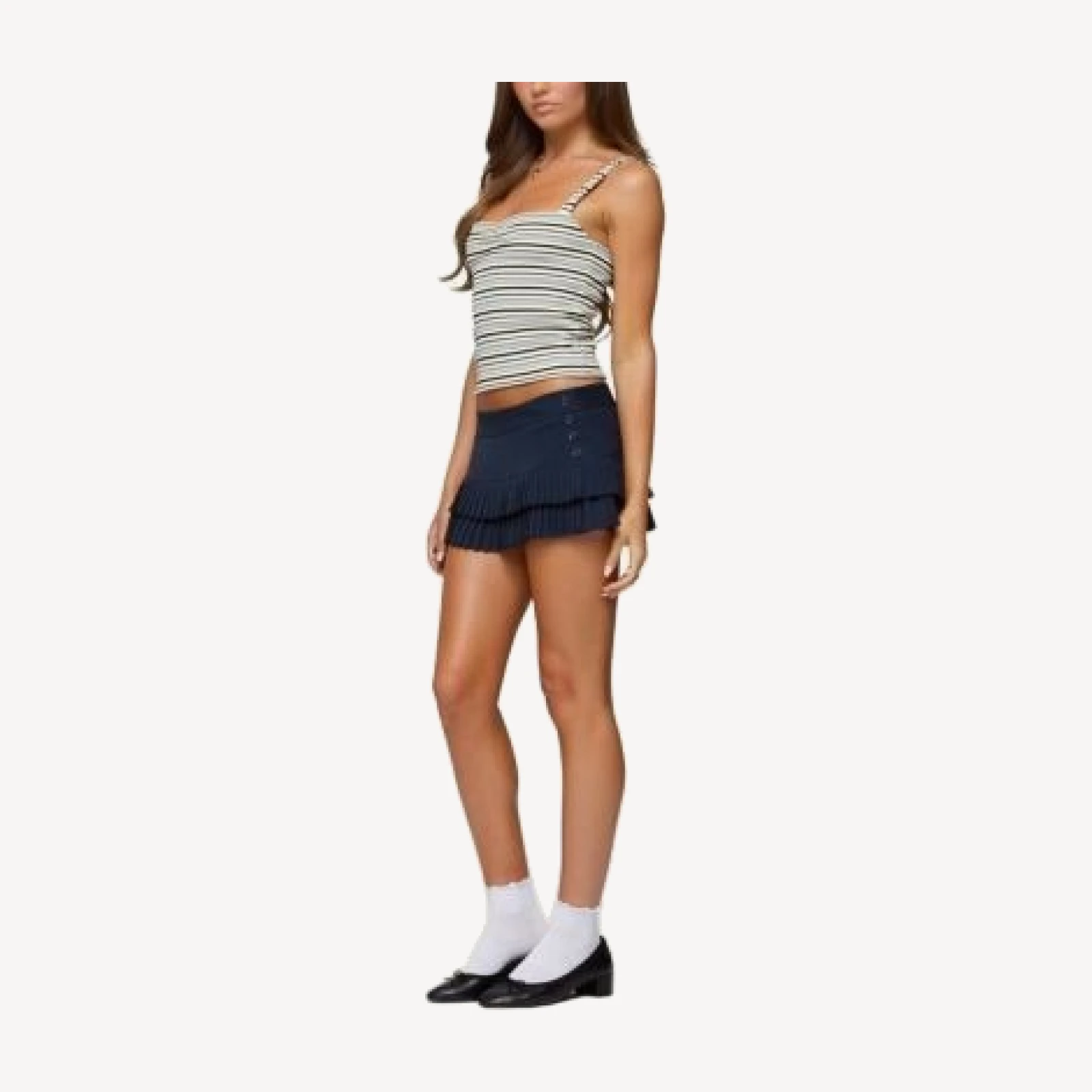 Edikted Double Pleated Mini Skort